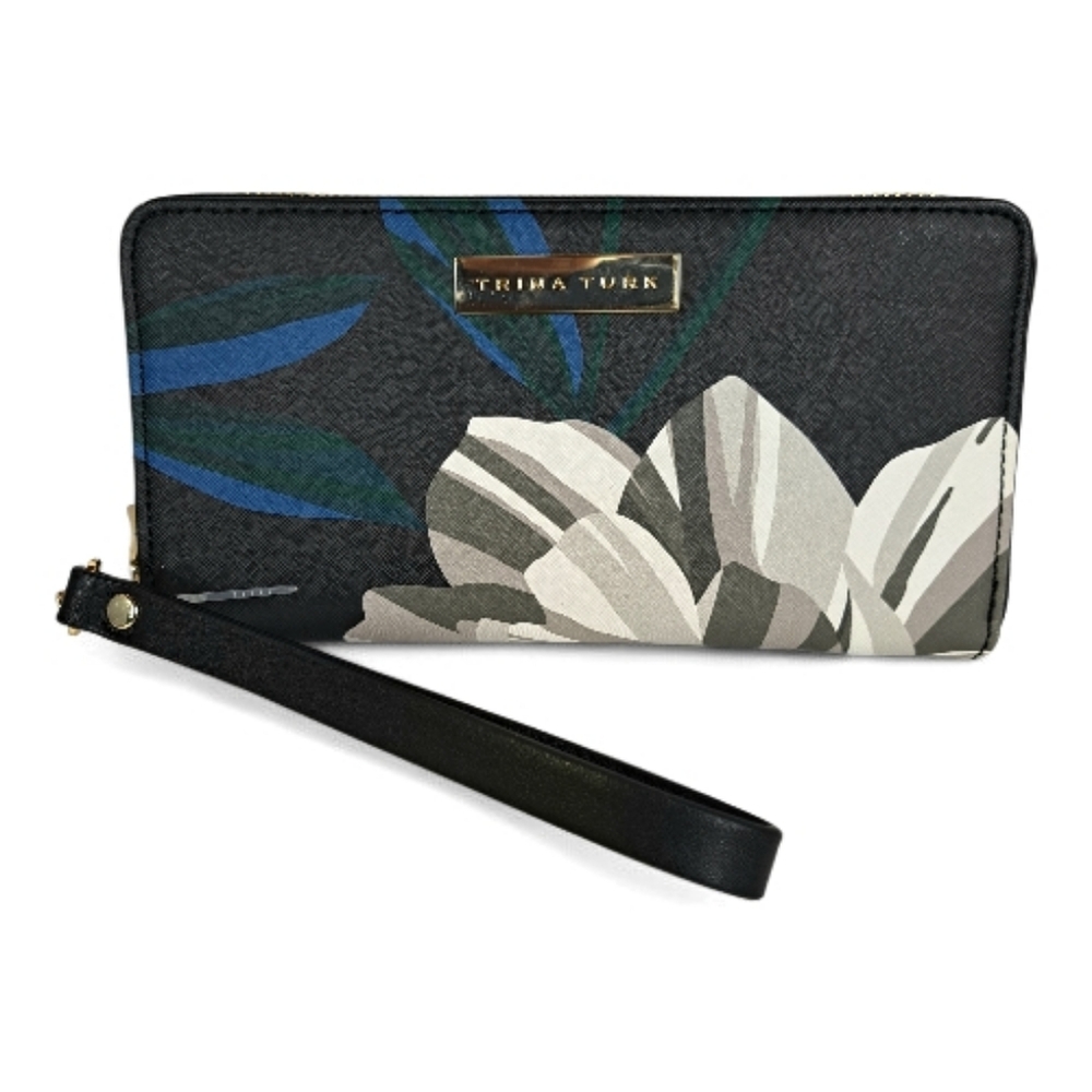 Trina Turk Floralโ Wristlet Wallet, Zip-Around Continental Wallet